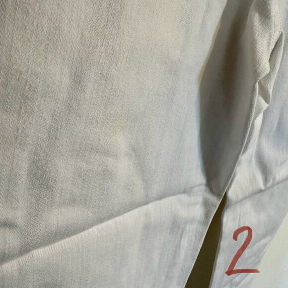 NWT L'AGENCE Audrina High Rise Straight Jean in Blanc Worn Destruct - Size 32 - Picture 6 of 9